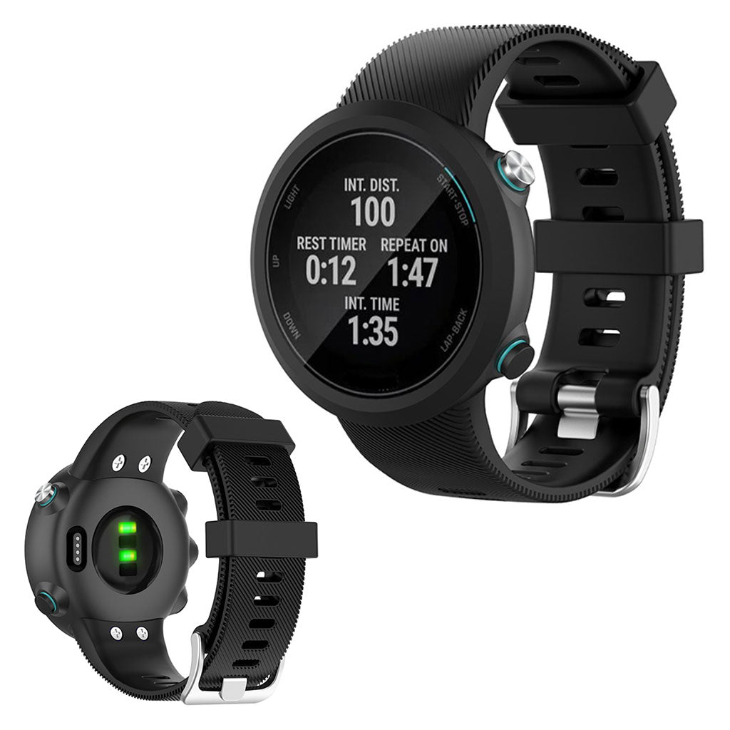 Rigtigt kรธnt Universal Garmin Silikone Rem - Sort#serie_1