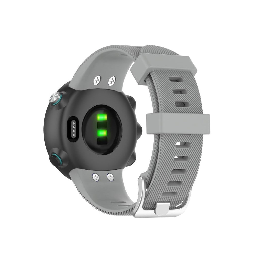 Rigtigt kønt Universal Garmin Silikone Rem - Sølv#serie_3