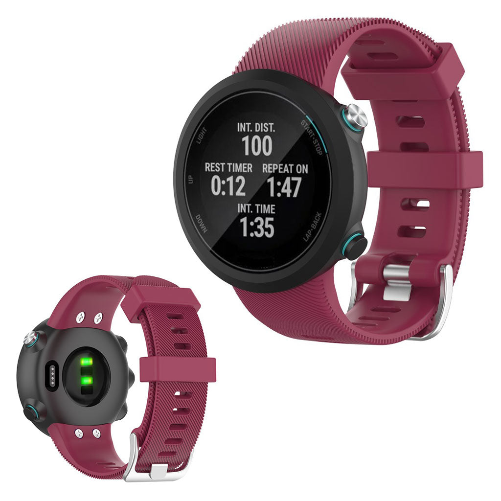 Rigtigt kønt Universal Garmin Silikone Rem - Rød#serie_4