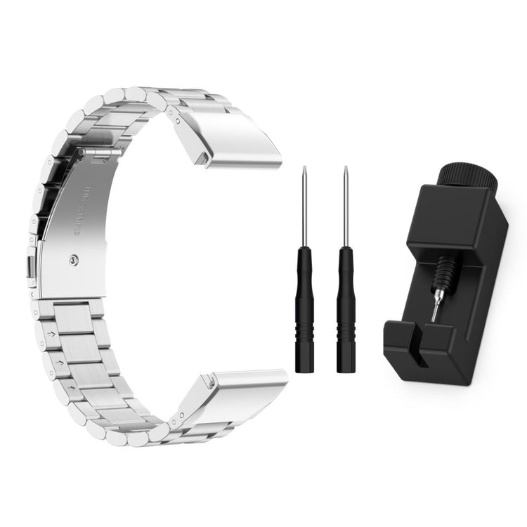 Mega komfortabel Universal Garmin Metal Rem - Sølv#serie_5