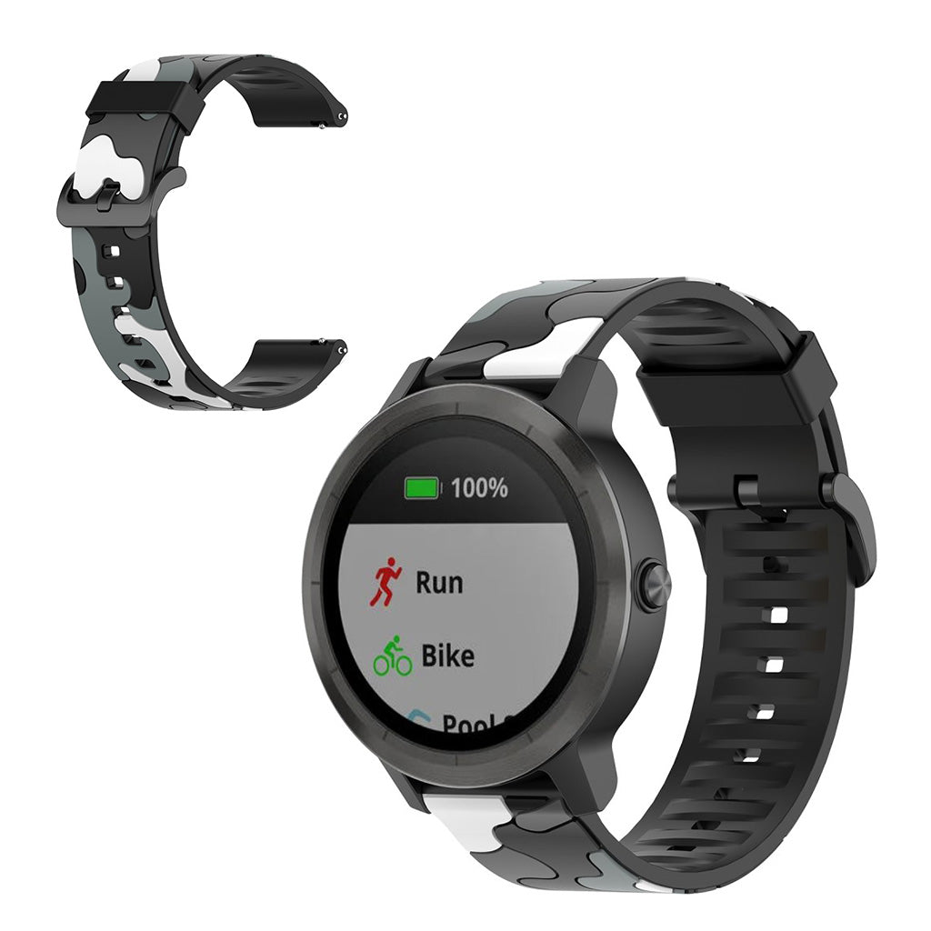 Garmin Vivoactive 3 / Garmin Forerunner 245 Silikone Rem - Sort#serie_7