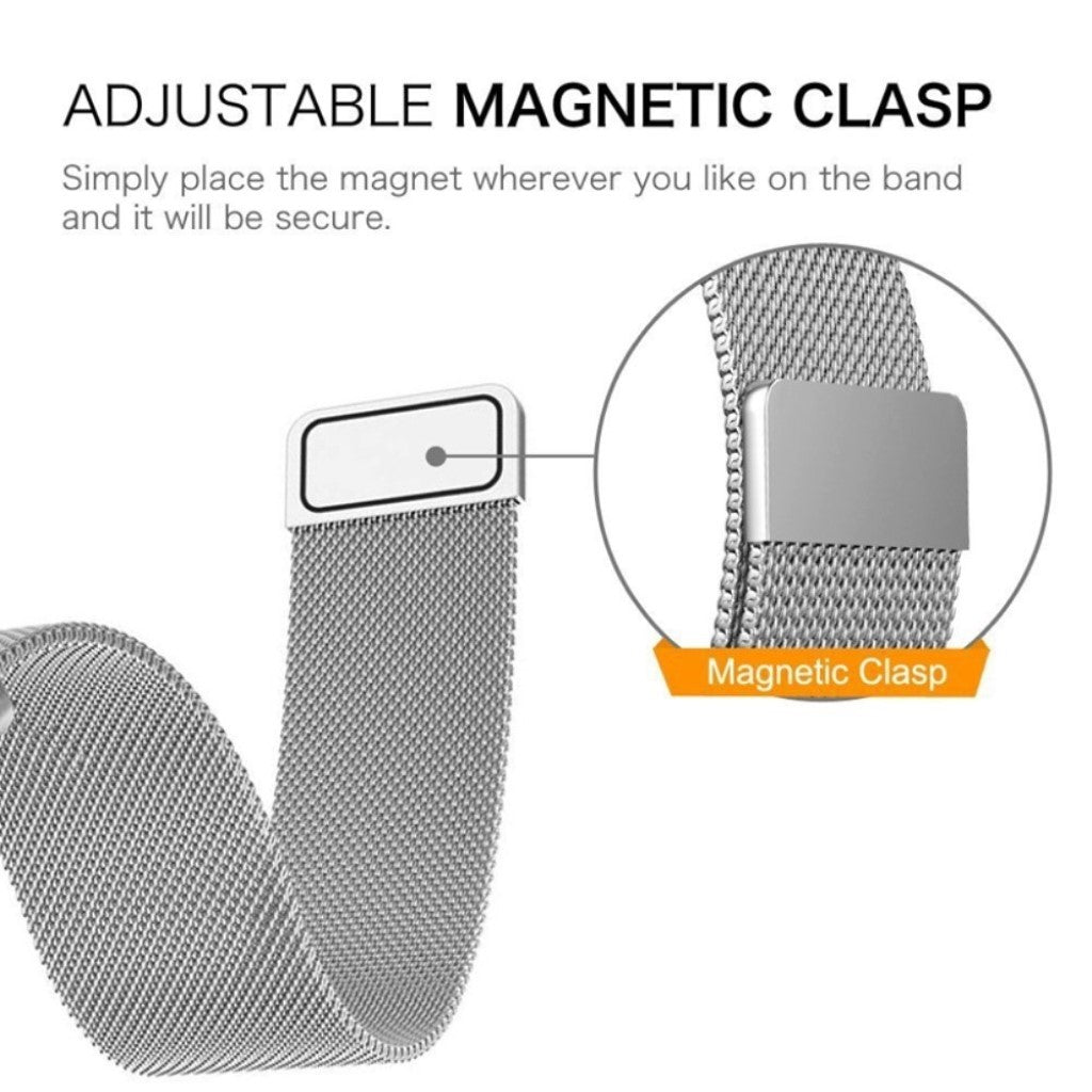 Garmin Vivoactive 3 Music / Garmin Vivomove HR Metal Rem - Sølv#serie_7