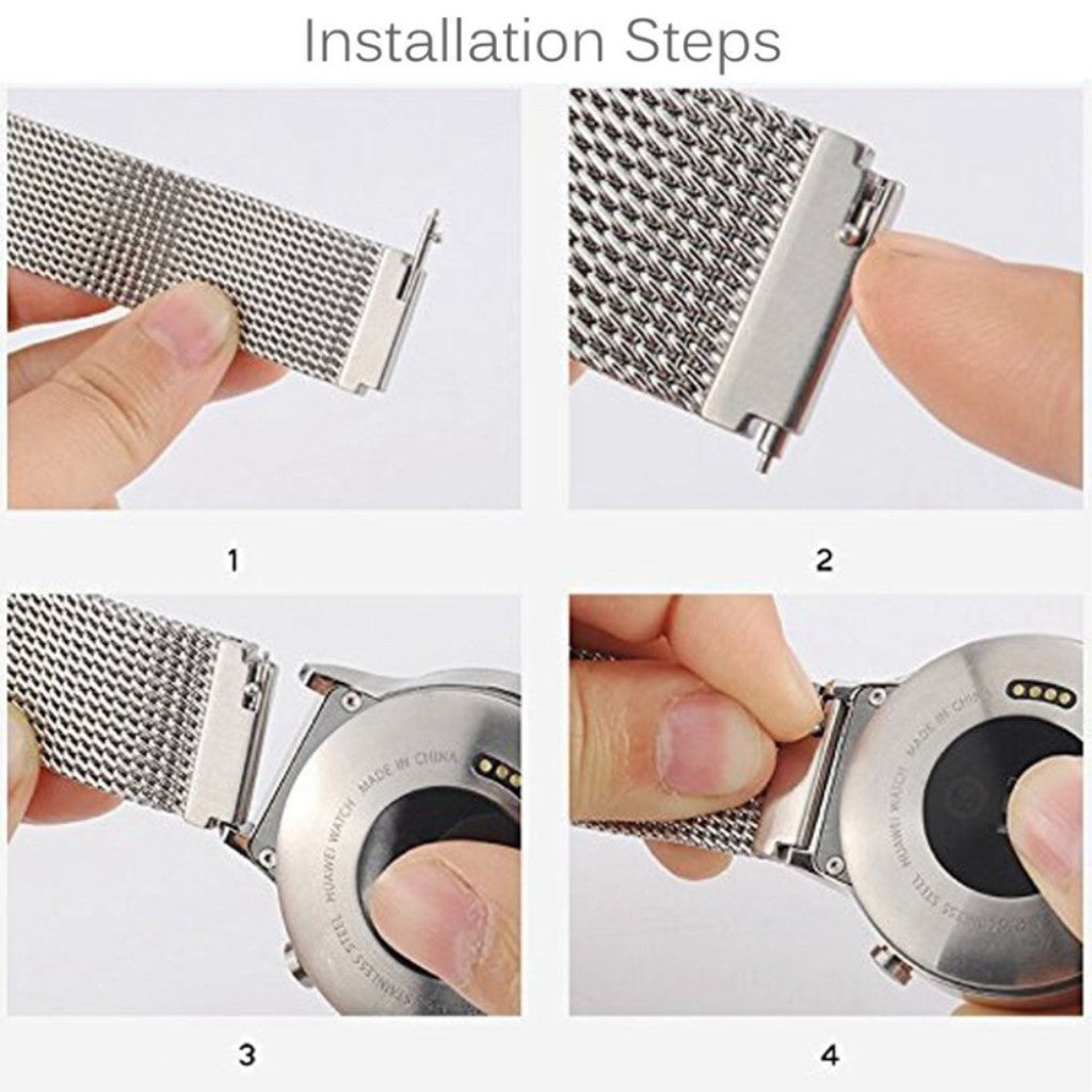 Garmin Vivoactive 3 Music / Garmin Vivomove HR Metal Rem - Sølv#serie_7