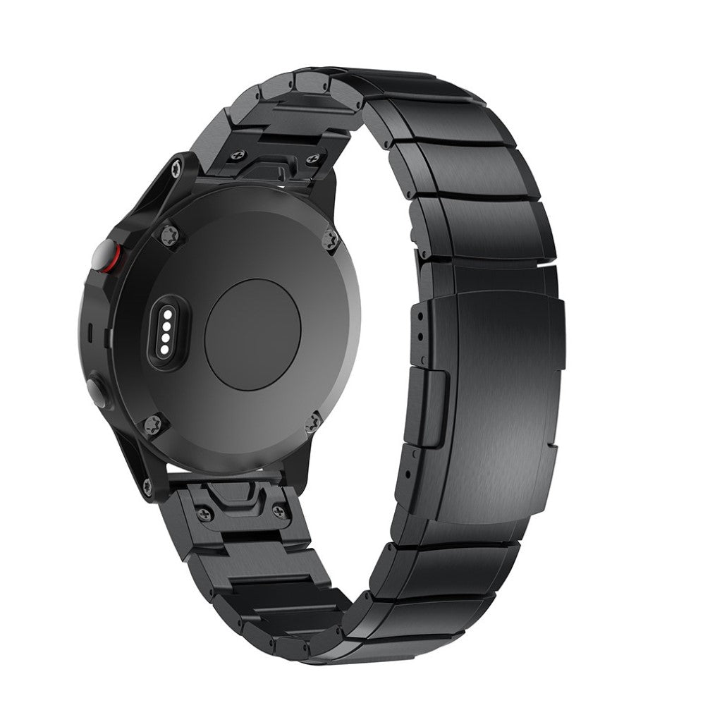 Smuk Garmin Fenix 5X / Garmin Tactix Charlie Metal Rem - Sort#serie_1