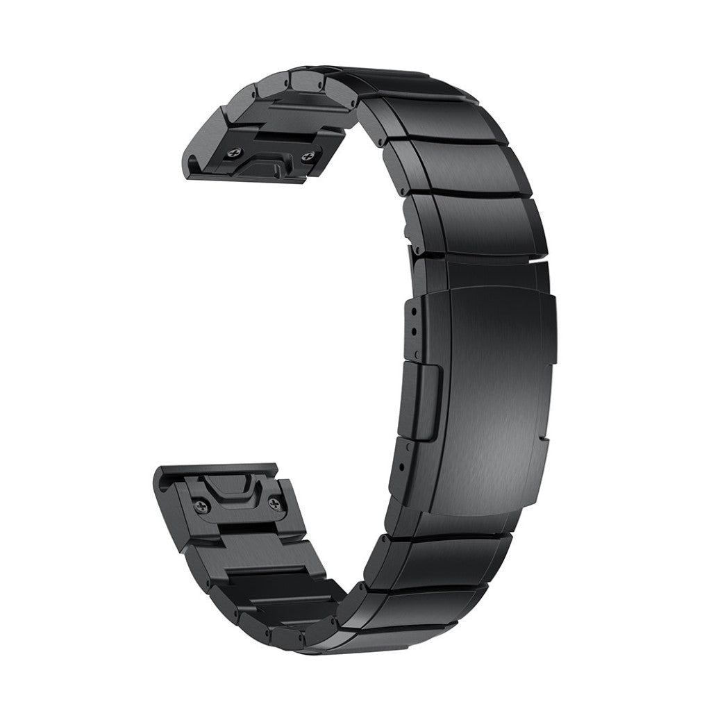 Smuk Garmin Fenix 5X / Garmin Tactix Charlie Metal Rem - Sort#serie_1