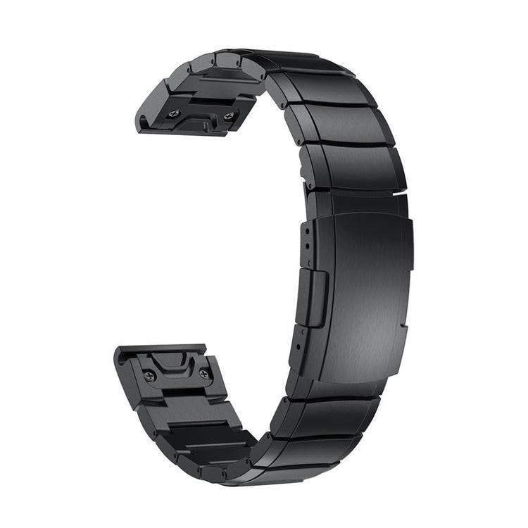Smuk Garmin Fenix 5X / Garmin Tactix Charlie Metal Rem - Sort#serie_1