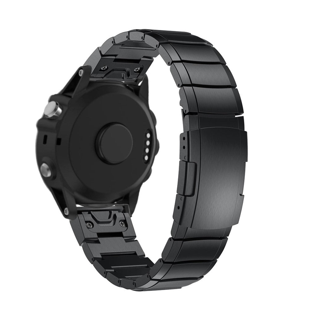 Smuk Garmin Fenix 5X / Garmin Tactix Charlie Metal Rem - Sort#serie_1