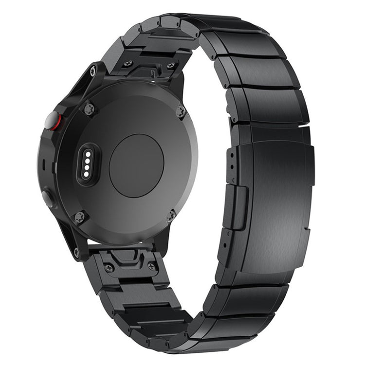 Smuk Garmin Fenix 5X / Garmin Tactix Charlie Metal Rem - Sort#serie_1