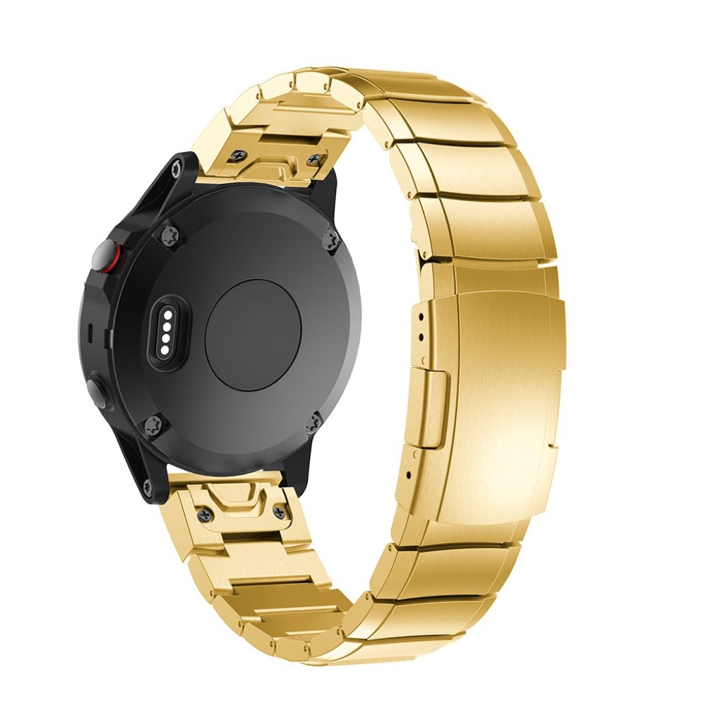 Smuk Garmin Fenix 5X / Garmin Tactix Charlie Metal Rem - Guld#serie_3