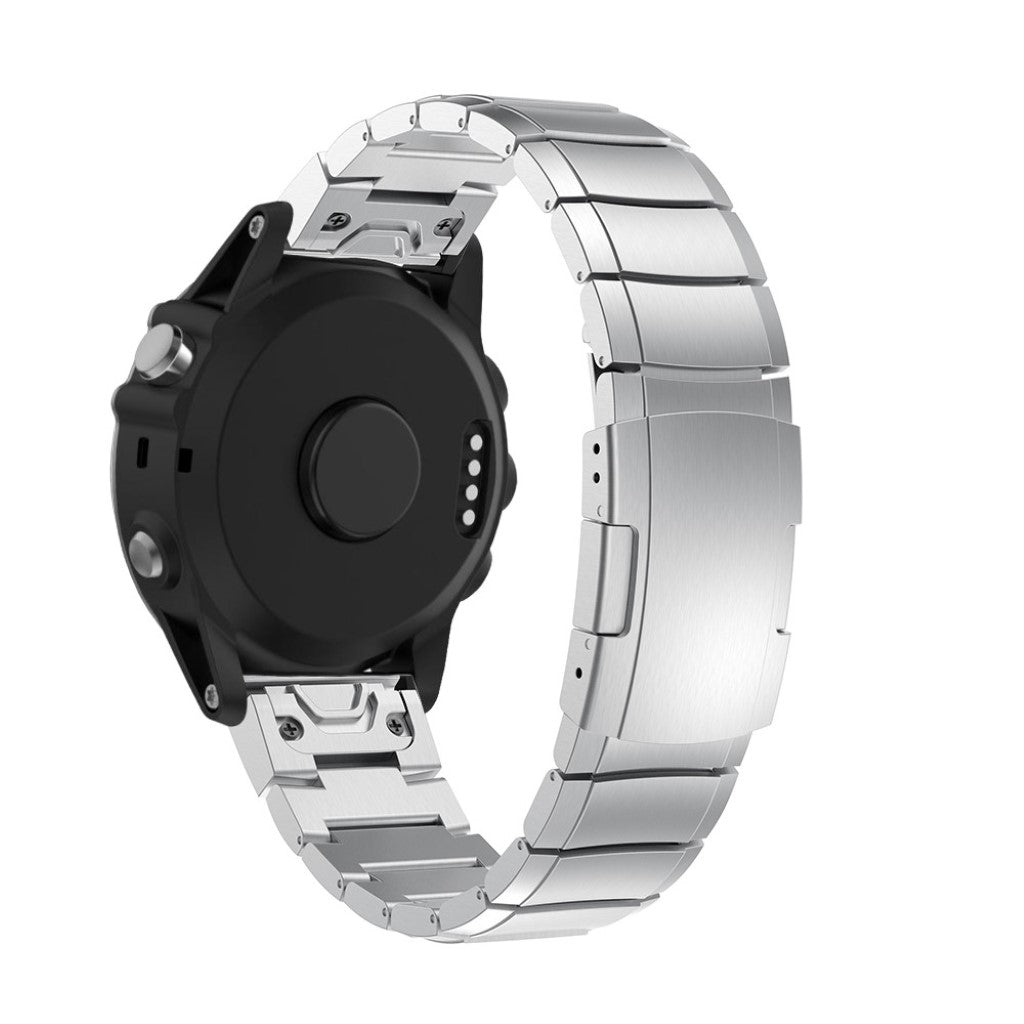 Smuk Garmin Fenix 5X / Garmin Tactix Charlie Metal Rem - Sølv#serie_4