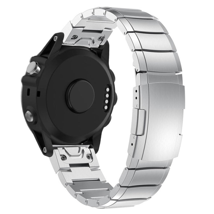 Smuk Garmin Fenix 5X / Garmin Tactix Charlie Metal Rem - Sølv#serie_4