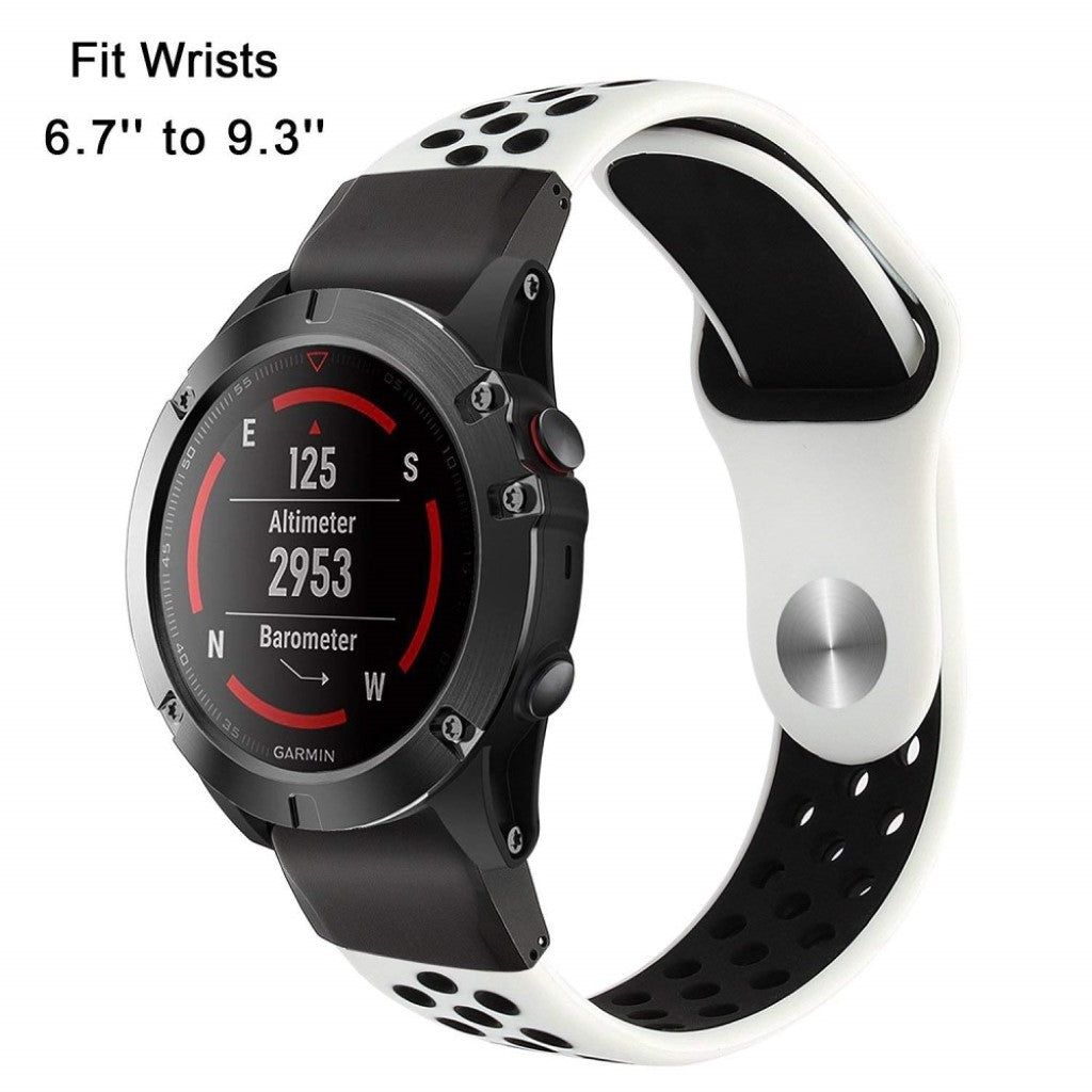 Udsøgt Garmin Fenix 5X / Garmin Tactix Charlie Silikone Rem - Hvid#serie_1