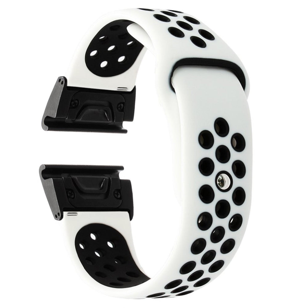 Udsรธgt Garmin Fenix 5X / Garmin Tactix Charlie Silikone Rem - Hvid#serie_1