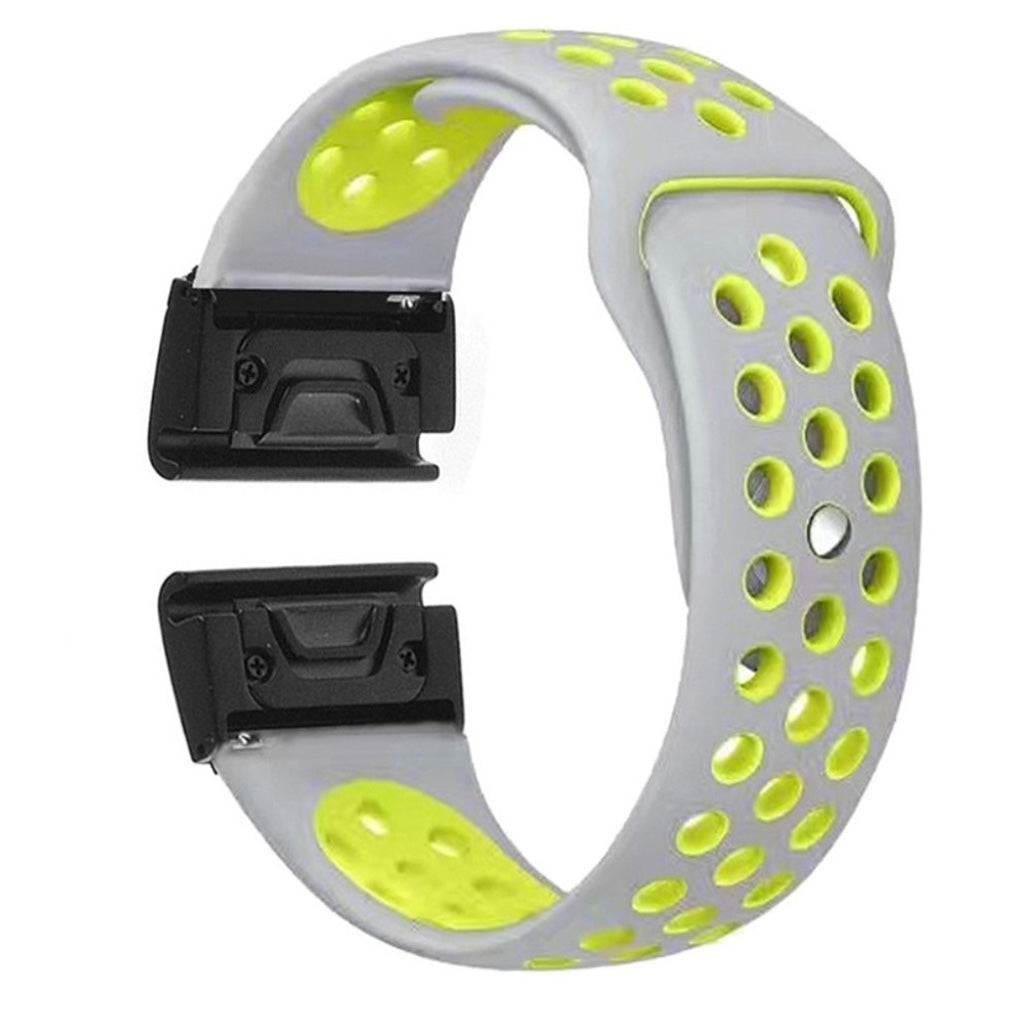 Udsøgt Garmin Fenix 5X / Garmin Tactix Charlie Silikone Rem - Sølv#serie_10