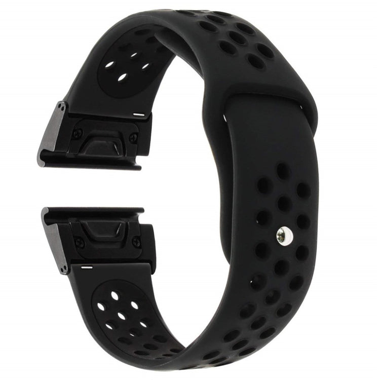 Udsøgt Garmin Fenix 5X / Garmin Tactix Charlie Silikone Rem - Sort#serie_2