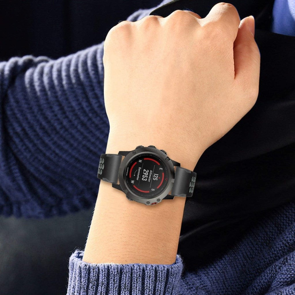 Udsøgt Garmin Fenix 5X / Garmin Tactix Charlie Silikone Rem - Sølv#serie_5