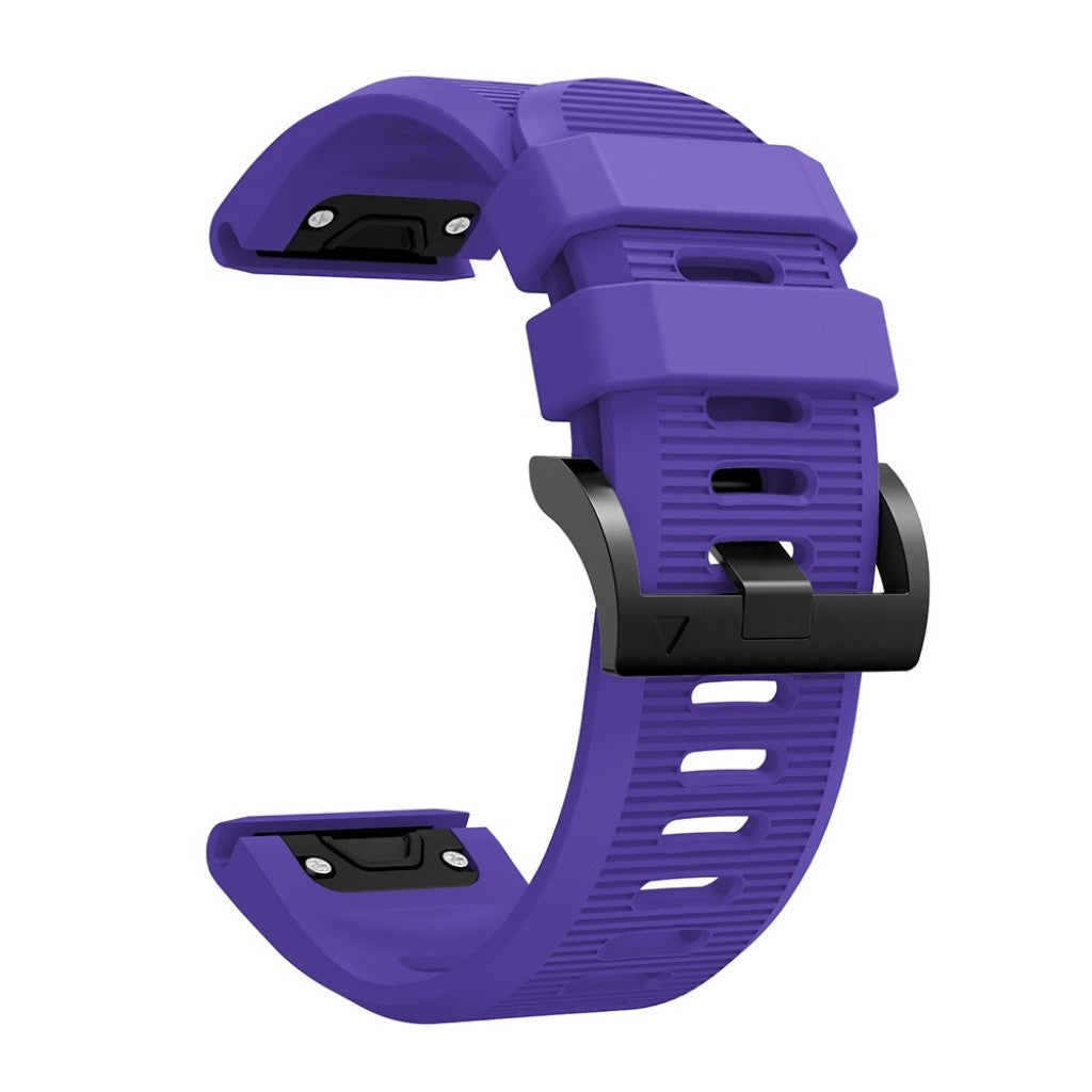 Helt vildt kønt Garmin Fenix 5X Silikone Rem - Lilla#serie_12