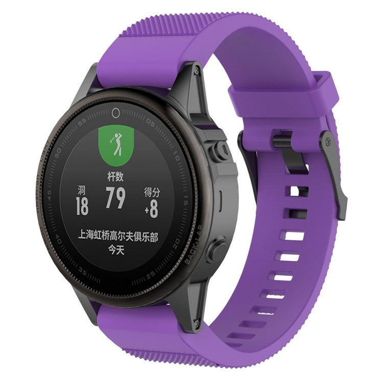 Vildt fint Garmin Fenix 5S Silikone Rem - Lilla#serie_1