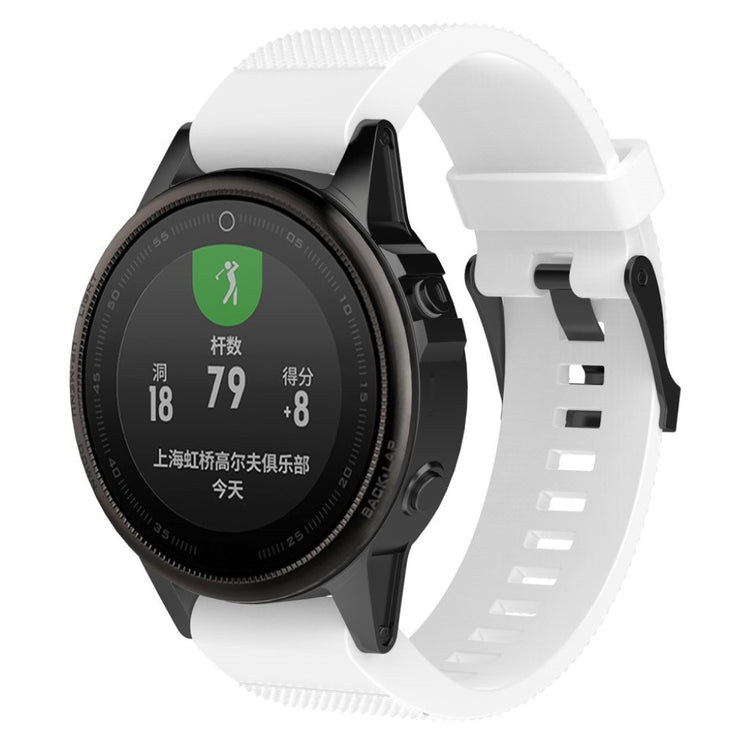 Vildt fint Garmin Fenix 5S Silikone Rem - Hvid#serie_8