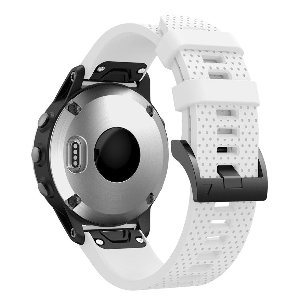 Vildt skøn Garmin Fenix 5S Silikone Rem - Hvid#serie_2