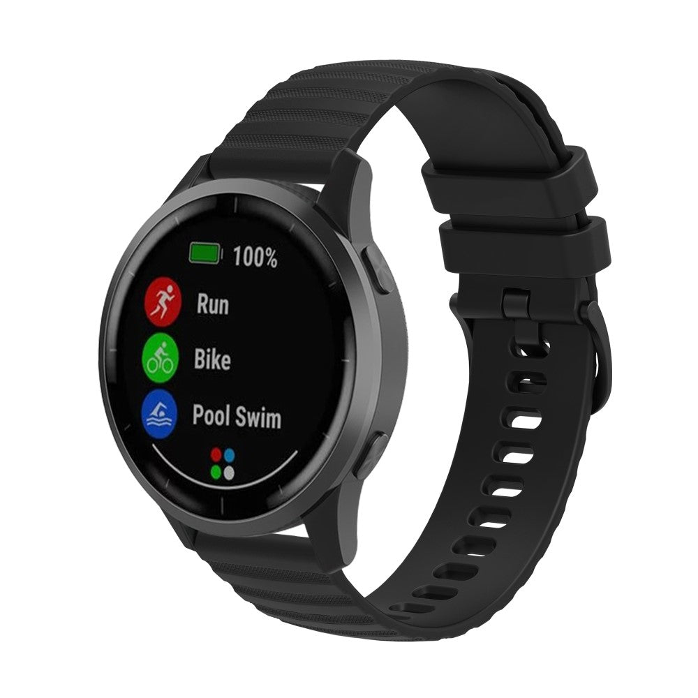 Meget nydelig Universal Garmin Silikone Rem - Sort#serie_3