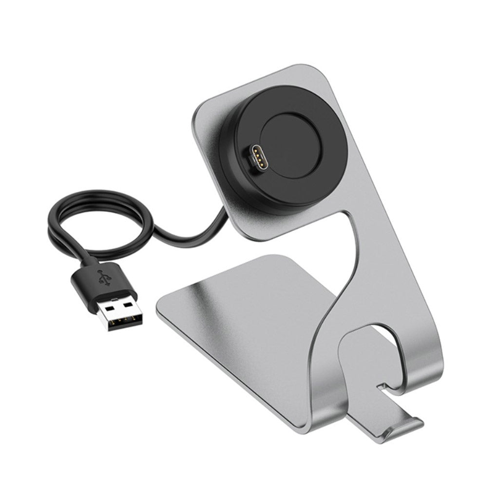 Metal Universal Garmin Smartwatch Ladestation - Sølv#serie_2