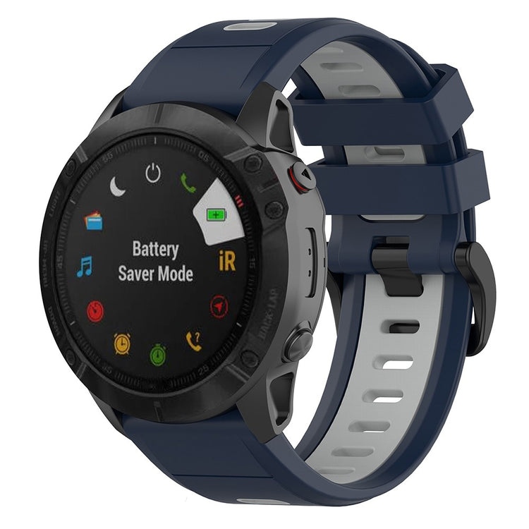 Vildt nydelig Garmin Fenix 7S Silikone Rem - Blå#serie_5