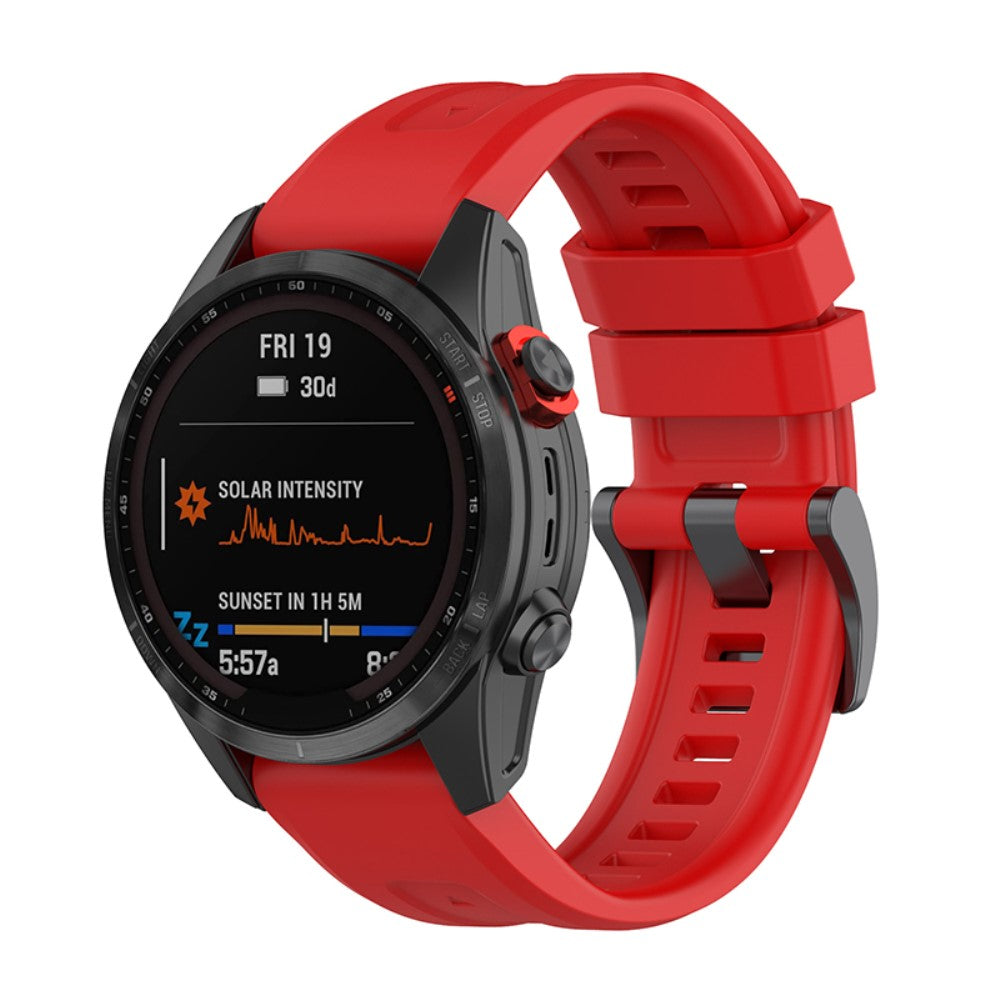 Helt vildt godt Universal Garmin Silikone Rem - Rød#serie_5