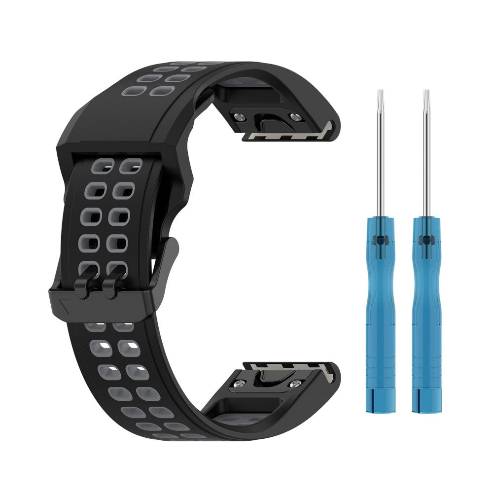 Udsøgt Universal Garmin Silikone Rem - Sort#serie_2