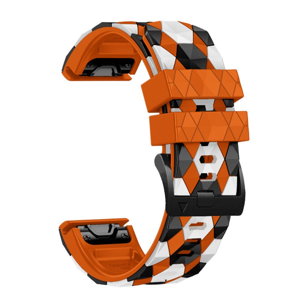 Rigtigt Sejt Silikone Universal Rem passer til Smartwatch - Orange#serie_2