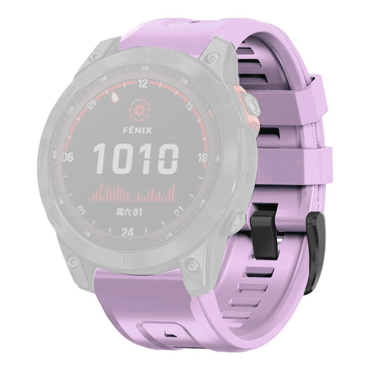 Super hårdfør Garmin Fenix 7X Silikone Rem - Lilla#serie_10