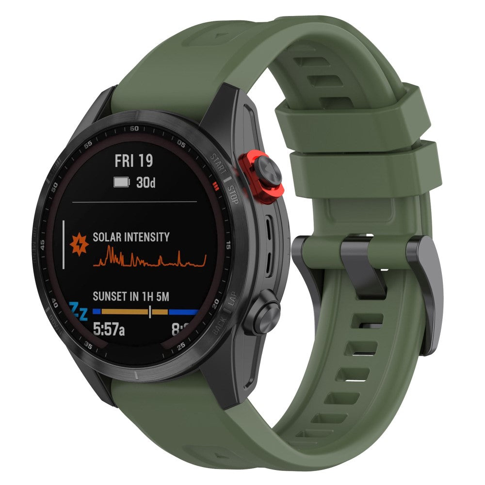Mega slidstรฆrk Universal Garmin Silikone Rem - Grรธn#serie_1