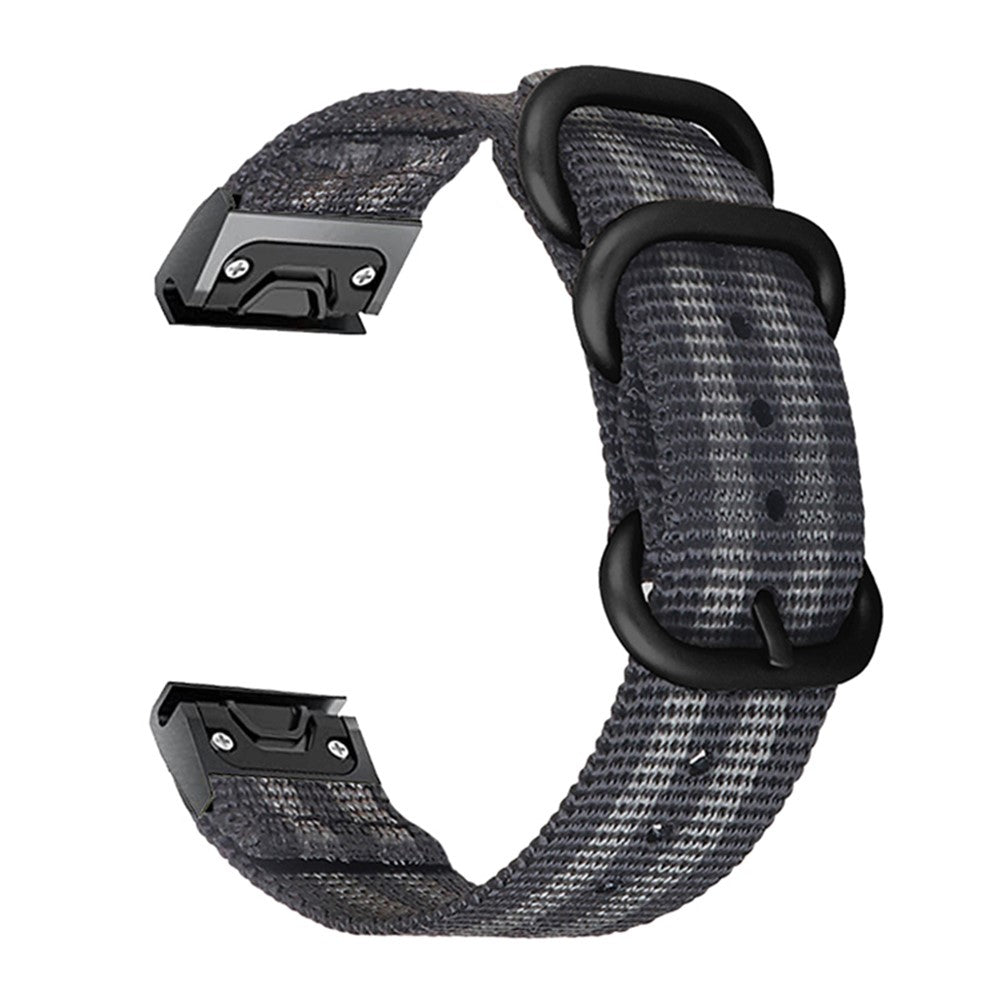 Vildt sejt Universal Garmin Nylon Rem - Sort#serie_3