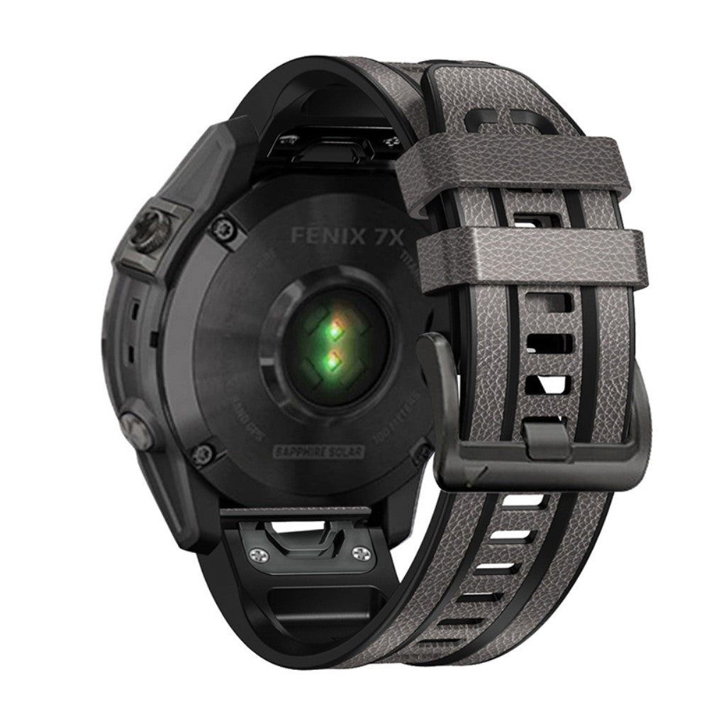 Mega holdbart Universal Kunstlæder og Silikone Rem - Sølv#serie_2