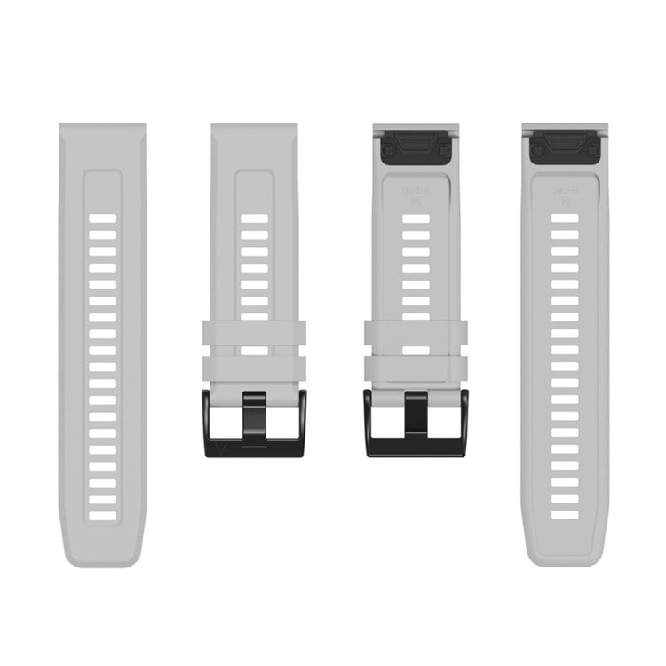 Vildt fantastisk Garmin Fenix 7X Silikone Rem - Sølv#serie_8