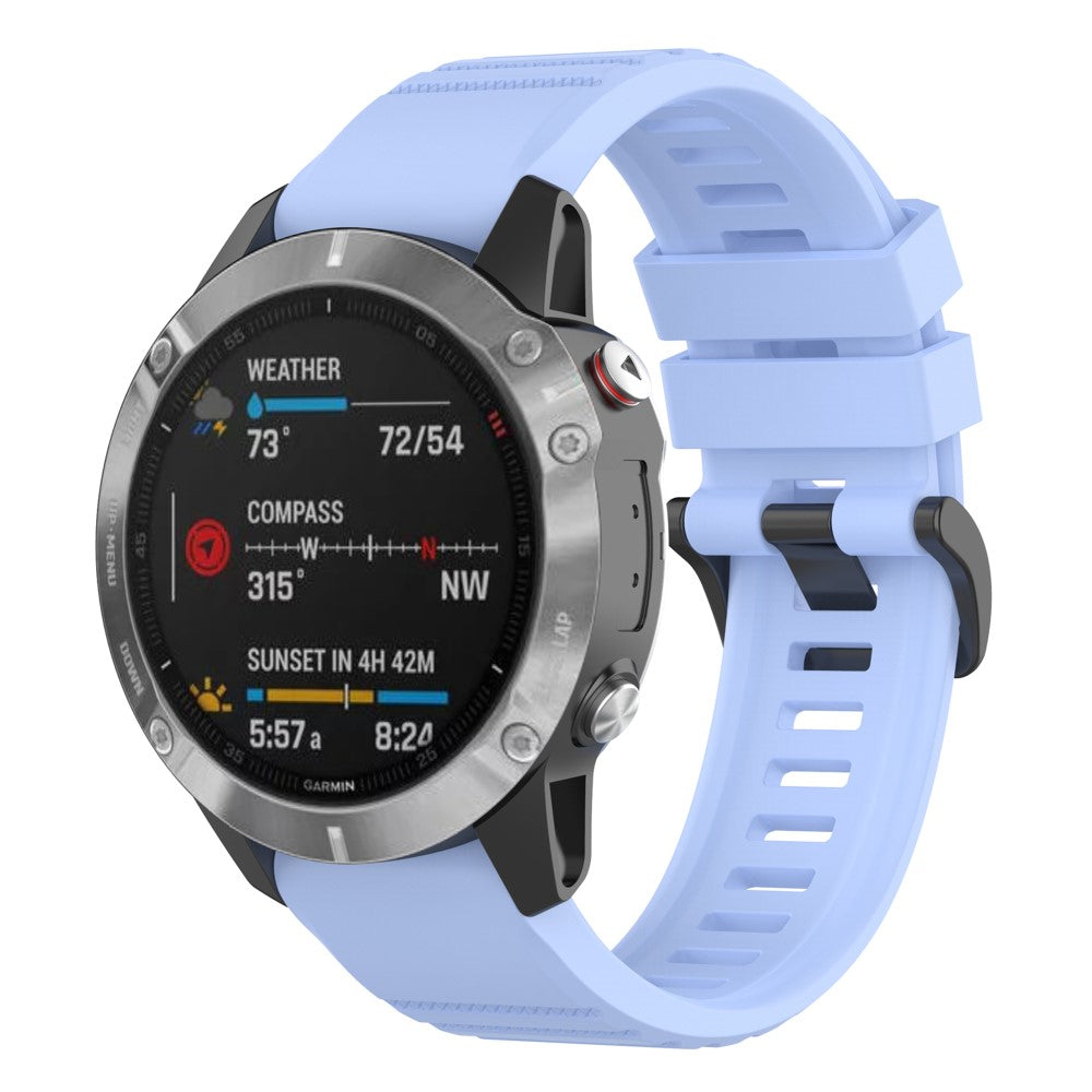 Sejt Garmin Fenix 7 Silikone Rem - Blå#serie_12