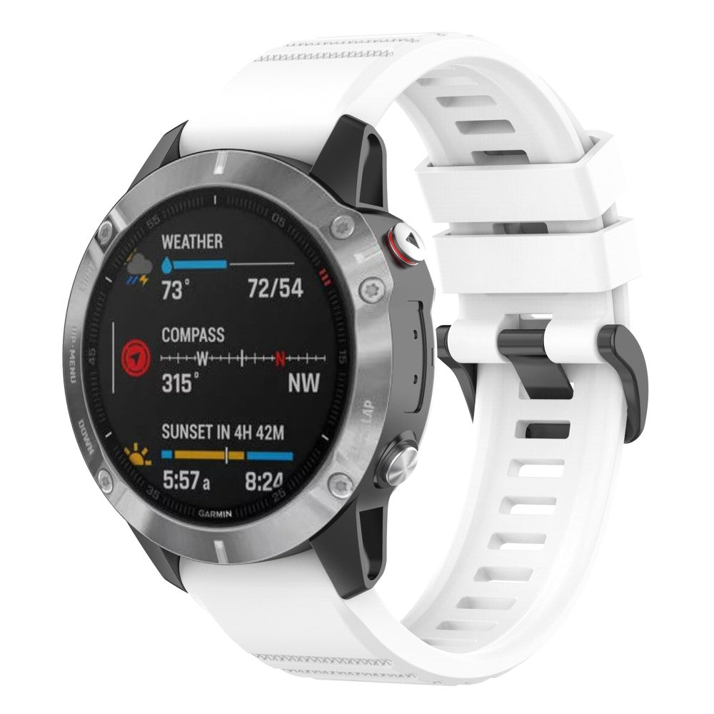 Sejt Garmin Fenix 7 Silikone Rem - Hvid#serie_2