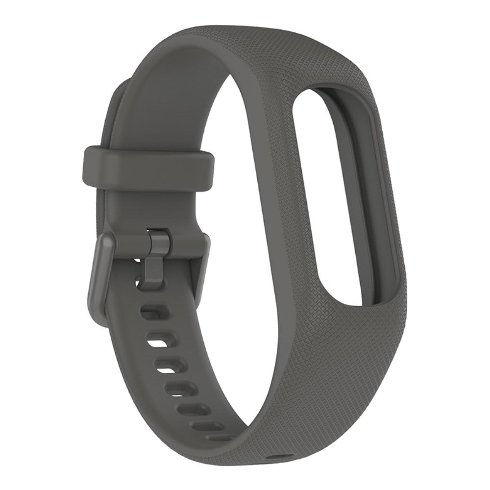 Mega flot Garmin Vivosmart 5 Silikone Rem - Sølv#serie_9