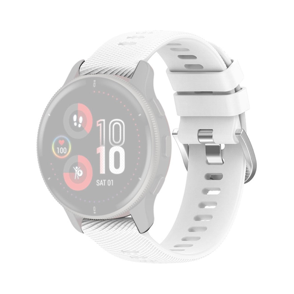 Meget slidstรฆrk Universal Garmin Silikone Rem - Hvid#serie_1