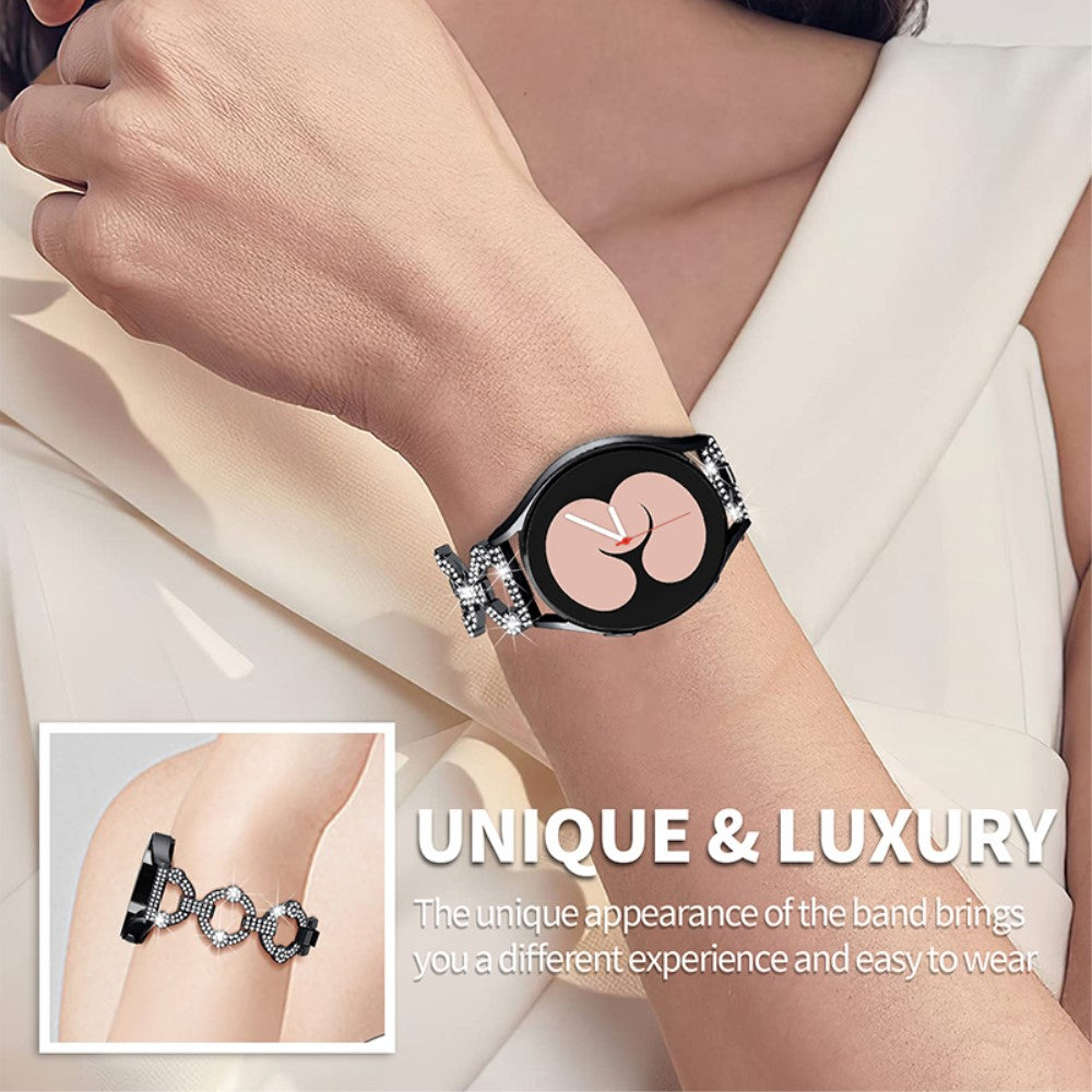 Garmin Vivoactive 3 / Garmin Vivoactive 3 Music Metal og Rhinsten Rem - Sort#serie_1