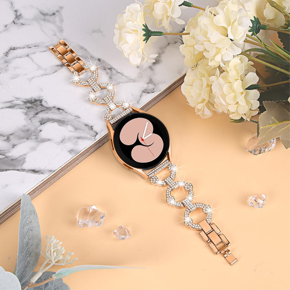 Garmin Vivoactive 3 / Garmin Vivoactive 3 Music Metal og Rhinsten Rem - Pink#serie_3