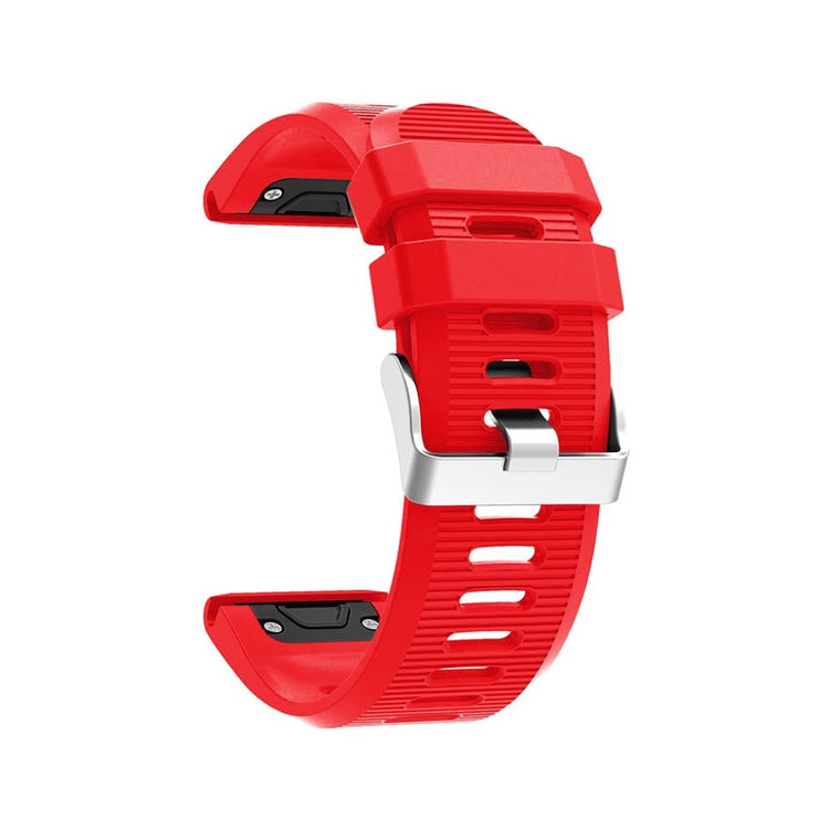 Tidsløst Garmin Fenix 5X Plus Silikone Rem - Rød#serie_5