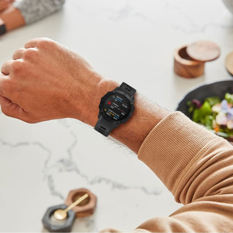 Sejt Garmin Fenix 6X Silikone Rem - Sort#serie_1