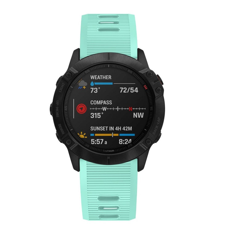 Sejt Garmin Fenix 6X Silikone Rem - Grøn#serie_8