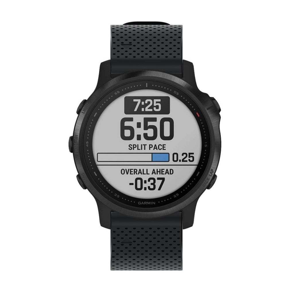 Helt vildt nydelig Garmin Fenix 6S Silikone Rem - Sort#serie_1