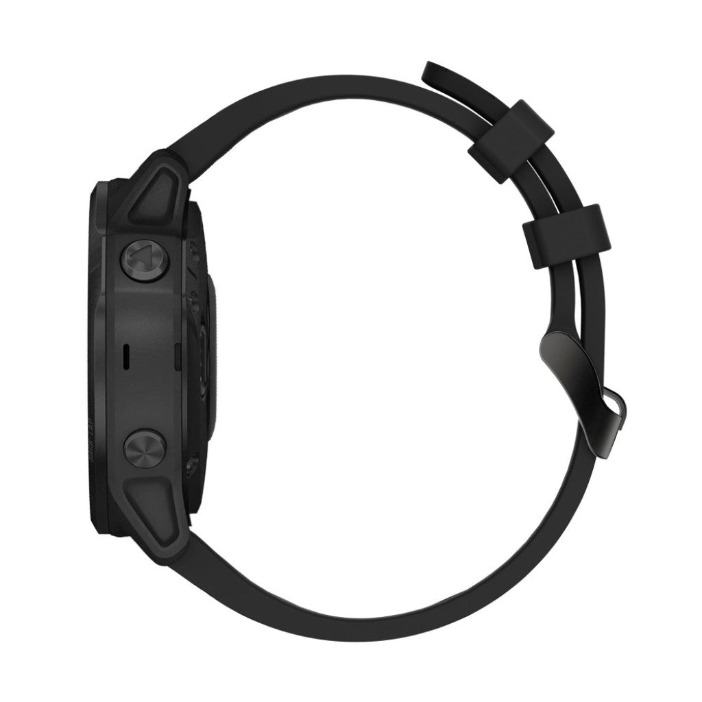 Helt vildt komfortabel Garmin Fenix 6S Silikone Rem - Sort#serie_1