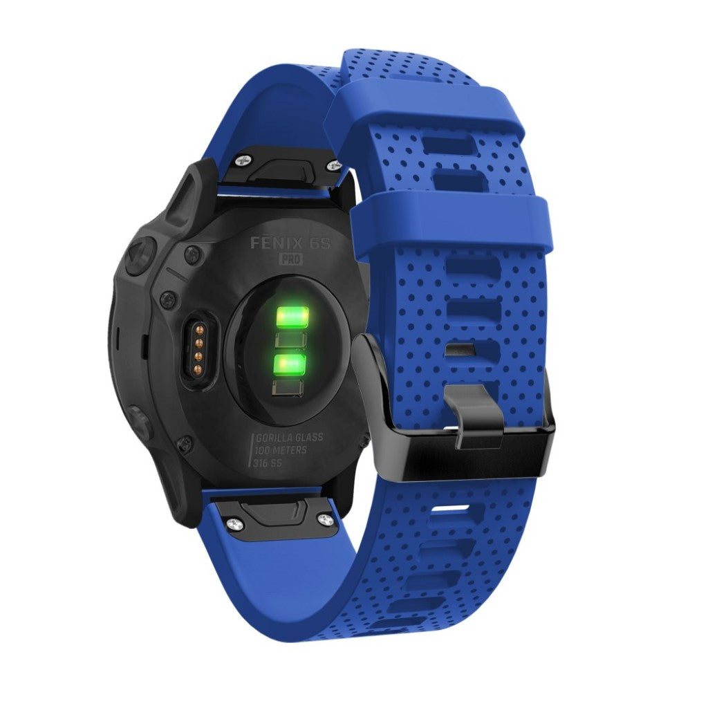 Helt vildt komfortabel Garmin Fenix 6S Silikone Rem - Blå#serie_10