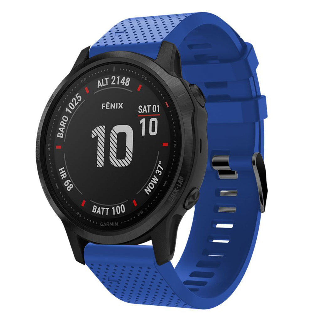 Helt vildt komfortabel Garmin Fenix 6S Silikone Rem - Blå#serie_10