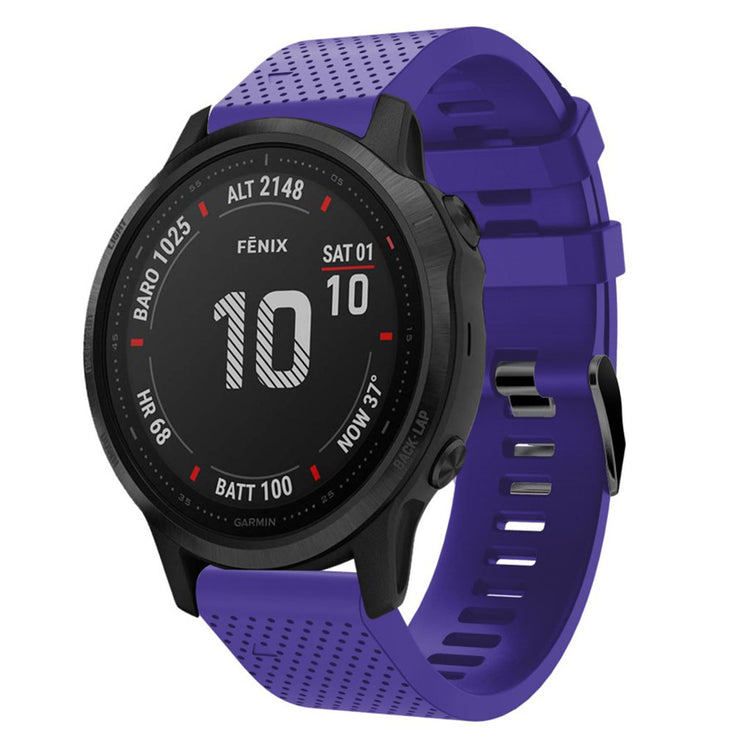 Helt vildt komfortabel Garmin Fenix 6S Silikone Rem - Lilla#serie_12