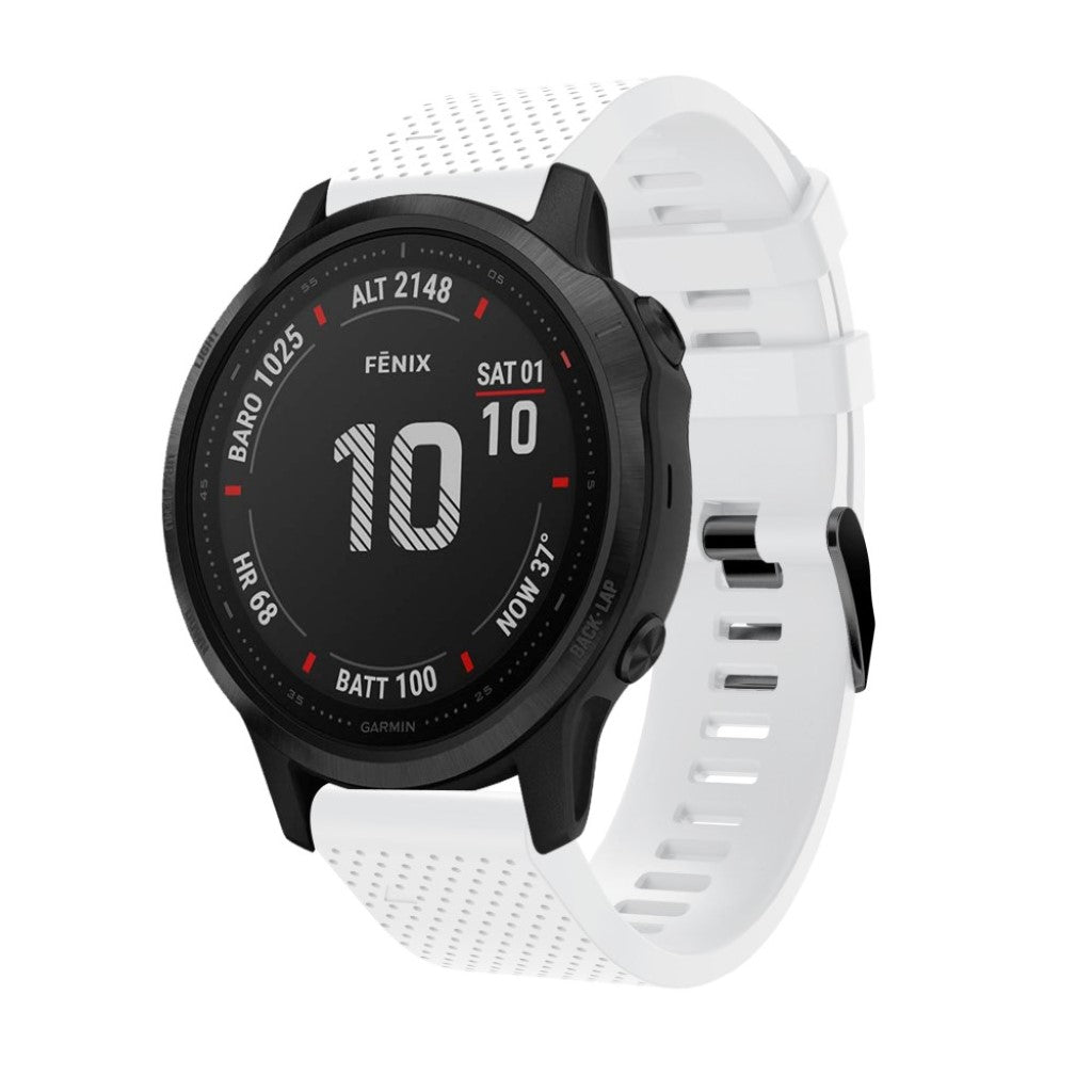 Helt vildt komfortabel Garmin Fenix 6S Silikone Rem - Hvid#serie_2